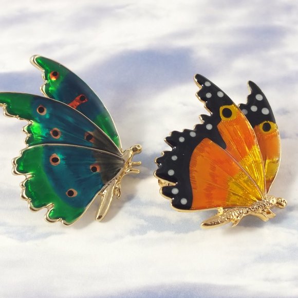 Butterfly Brooches- Set of Two - Picture 6 of 14